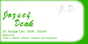 jozsef deak business card