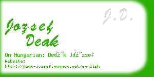 jozsef deak business card